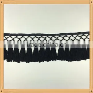 Polyester Yarn Tassel Fringe Trim For Garment , Trimming Of Home Textile thumbnail-1