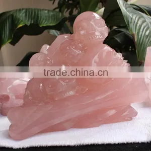 Top Quality Rose Quartz Crystal Multi Skulls Hand Carved thumbnail-1