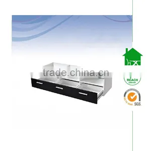 TV-2334 New Modern Glass Top TV Stands With Drawers thumbnail-1