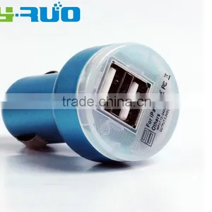 Cheapest China Mobile Phone 5v 2.1A Dual Usb Ports Mini Car Charger for Iphone 6s, Tablet pc thumbnail-4