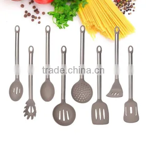 8-Piece Silicone Cooking Utensils With Stainless Steel Handle Of Kitchen Utensils thumbnail-1