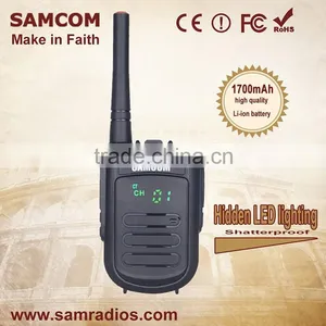 SAMCOM CP-120 Portable Latest Design Hidden LED Lighting Wireless Walkie Talkie thumbnail-1