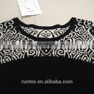 Ladies' Knitwear With Jacquard at Top and Stripes in Body thumbnail-2