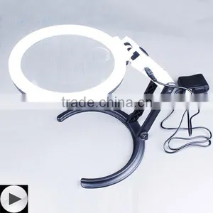 10 LED Light Stand Magnifiers Desktop Magnifier Electronic Magnifier thumbnail-1