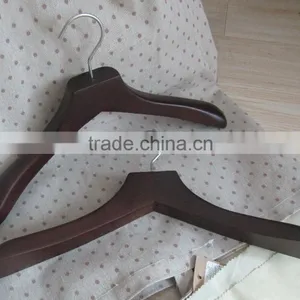 The HEAD Washed Finishing Walnut 450x45mm Wooden Coat Hanger Suit Hanger thumbnail-2