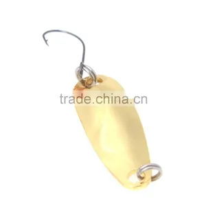 2.8cm/2.5g Fishing Spoon Lure Sequin Paillette Metal Hard Bait Hook Tackle Gold thumbnail-4