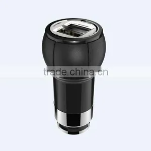 5V 2.4A Safety New Style Coloful Leather Car Charger thumbnail-1