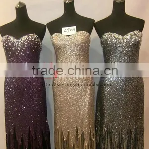 Off Shoulder Sexy Back Open Heavy Sequins Beaded Short Celebrity Dress 2014 thumbnail-4