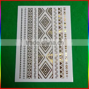 High Quality Gold Necklace Tattoo/flash Temporary Tattoos thumbnail-1