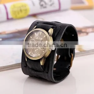 Fashion Handmade Leather Women Watch Bracelet thumbnail-2