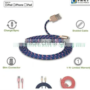 Aluminum Tips MFi Certified Cable Data Sync Usb Cable 1M for MFI Braided Sleeving Cable thumbnail-2