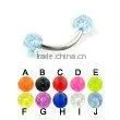 Fashion Eyebrow Rings With Glitter Ball Body Piercing Jewelry thumbnail-1