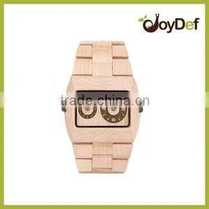 2016 Newest Eco Friendly Maple Wooden Unisex Watch With Japan Calendar Movement thumbnail-4
