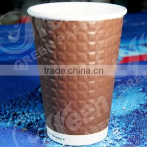 12oz Embossed Paper Cup,Custom Logo Printed Paper Cup for Hot Coffee/milk thumbnail-6