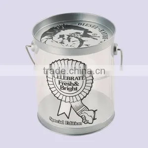 Sweets Barrel With Handle Made From Tinplate, Round Tin Barrel With Handle for Candy,sweets Tin Cans thumbnail-1