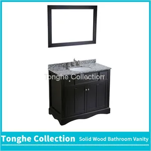 Tonghe Collection 30'' Shaker Bathroom Vanity Set Granite Vanity Top thumbnail-1