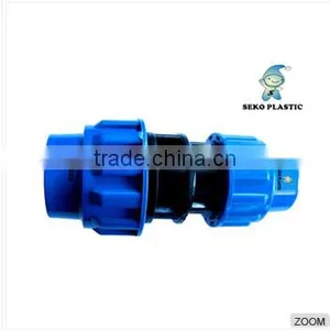 Plastic pp Comprssion Water Pipe Fittings Coupling 20mm /china Manufacture pp Compression Fittings Quick Coupling thumbnail-6