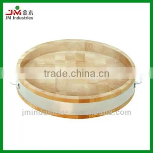 High Quality Block Oak Bread Tray With Handle thumbnail-1