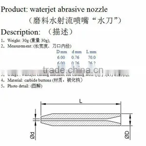 7.14*0.76 Waterjet Noaale of Tungsten Carbide Material thumbnail-1