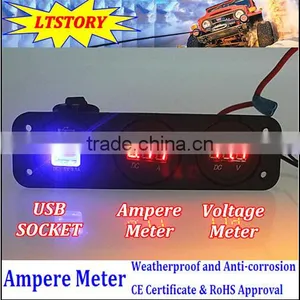 DC Waterproof Round Digital Only Current Ammeter Socket thumbnail-5