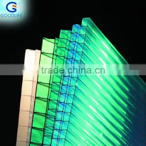 UV Coating 4/6/8/10/12mm Polycarbonate Hollow Sheet Roof Cover for Decorative Ceiling Plates thumbnail-1
