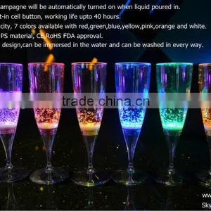 Home and Garden LED Light up Plastic Drinkware Champagne Glass for Party and Wedding thumbnail-1