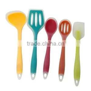 Premium Silicone Kitchen Utensil Set, New 5 Piece Cute Cooking Tool Set thumbnail-6