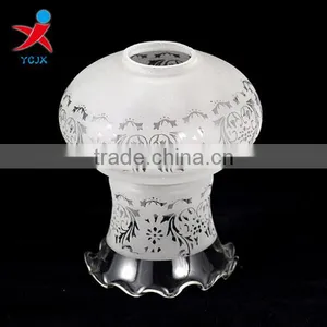 European Glass Lamp Shade, Floral Prints Glass Lamp Shadel thumbnail-1