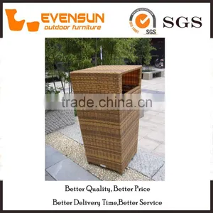 Environment Friendly Durable Rattan Dusbin Wicker Furniture thumbnail-1