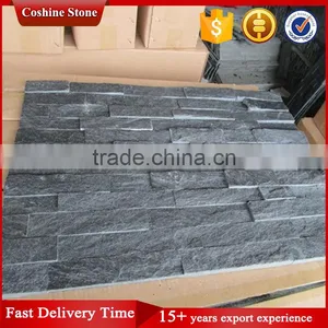 Cheap Natural Building Split Face Black Precious Slate Stacked Stone thumbnail-1
