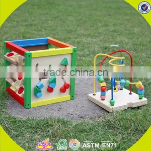 Wholesale Design Funny Cubic Wire Bead Toy,multi-function Wooden Cubic Wire Bead Toy for Kids,wooden Bead Toy W11B060 thumbnail-5