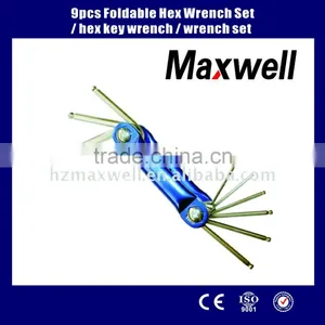 9pcs Foldable Hex Wrench Set/hex Key Wrench/wrench Set thumbnail-1