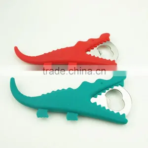 16108 Crocodile Shape Beer Bottle Opener in Silicone+steel thumbnail-2