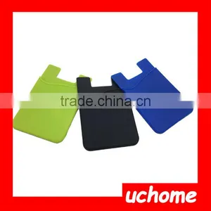 UCHOME 2016 Custom Color Silicone Credit Card Holder on Mobile Phone/Silicone Stick on Cardholder thumbnail-2