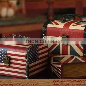 Colorful Painting Wooden Box Timber Strong Wooden Chest thumbnail-1