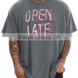 European Style 100% Cotton Mens Gray Oversized T Shirt OEM thumbnail-1