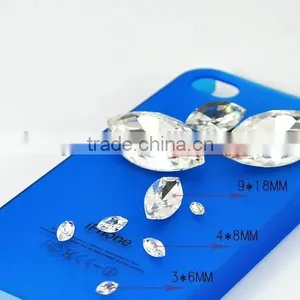 Horse Eye Marquise4200 Crystal Glass Beads With Claw Settings thumbnail-2