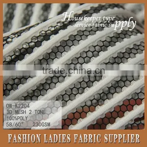 New Popular High Quality 100 Percent Polyester Knit Mesh Embroidery Two Tones Fabric thumbnail-3