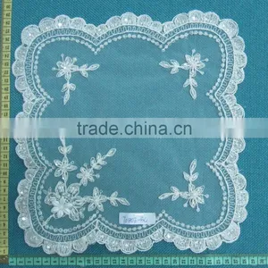 Most Fashion French New Design Embroidery Bead Pearls Mesh Table Cloth thumbnail-1