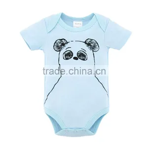 Cute Factory Baby Clothes Summer 100%Cotton Short Sleeves With Animal Prints Newborn Infant Baby Bodysuits thumbnail-5