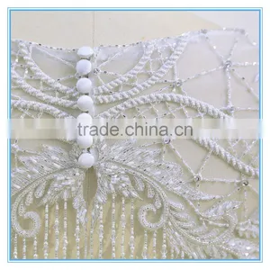 Lady Short Elegant Style Wedding Embroidery Beading Top thumbnail-6