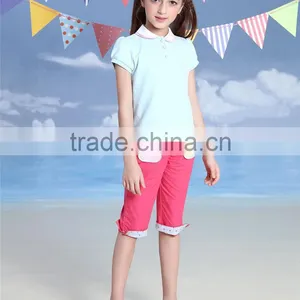 Little Girl Clothing Suit Kids Bulk Wholesale Soft Cotton Children Polo t Shirt thumbnail-4