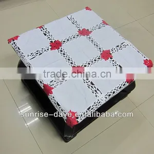 Wholesale White Embroidery Flower Pattern Doilies thumbnail-1