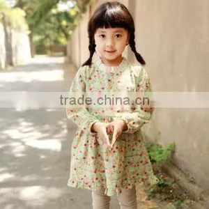 2015 Korean Style Floral Dress Fabric Retro Girls Baby Fall Kid Clothes thumbnail-1