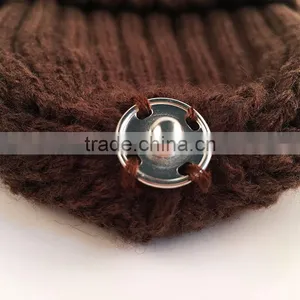 Myfur Super Size Raccoon Fur Pom Pom Detachable Fur Ball Knit Hat thumbnail-5