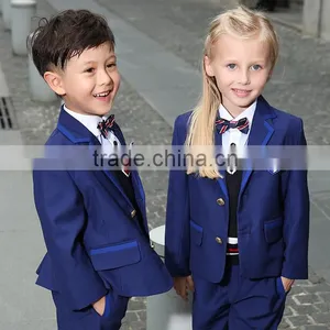 Custom Good Quality Factory Discount Dark Blue Kids Primary School Uniforms Models Wholesale thumbnail-4