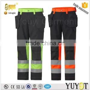 100% Cotton Multi Pockets Industry Work Pants With 3M Reflective Tape thumbnail-1