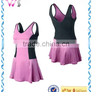 V-back Tennis Dress/Fashion Sport Best Design Tennis Uniforms thumbnail-1