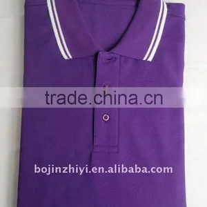 Wholesale Striped Collar Solid Polo t Shirt thumbnail-1