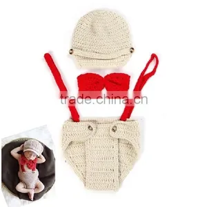 Baby Boy Photo Prop, Hat and Pants Set, Baby Outfit thumbnail-2